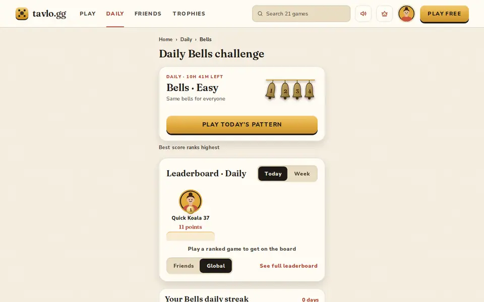 Screenshot of Peal
