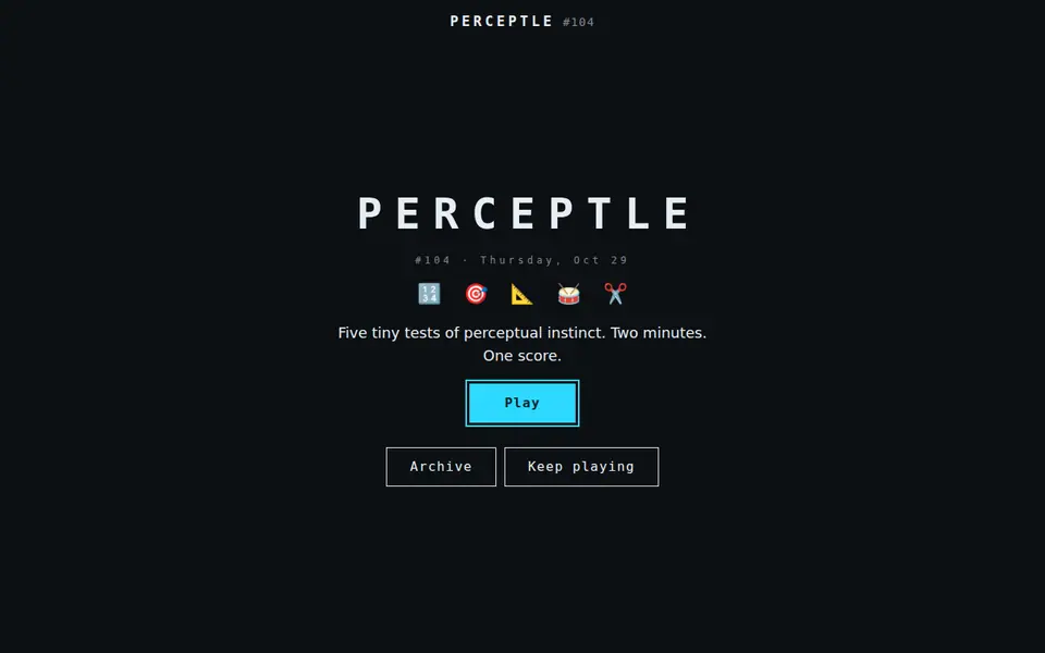 Screenshot of Perceptle