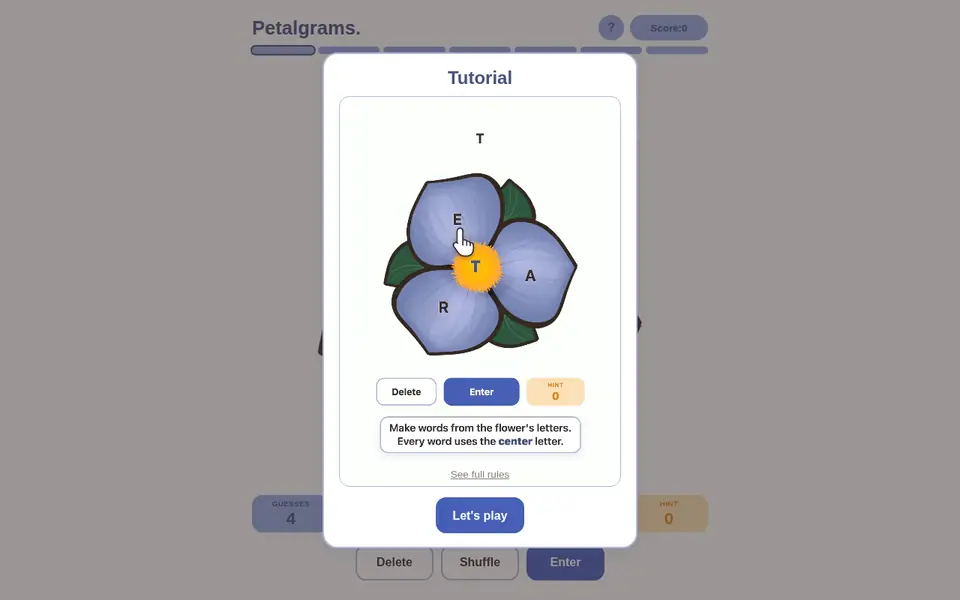 Screenshot of Petalgrams