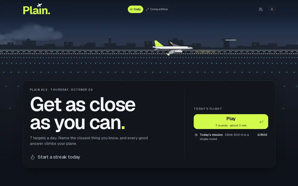 Screenshot of Plain