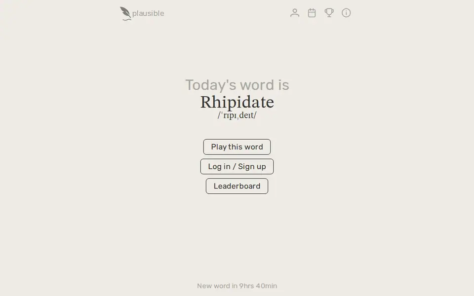 Screenshot of Plausible