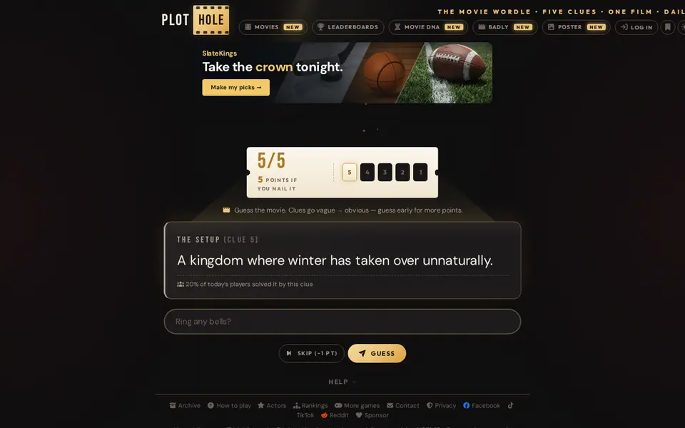 Screenshot of Plot-Hole