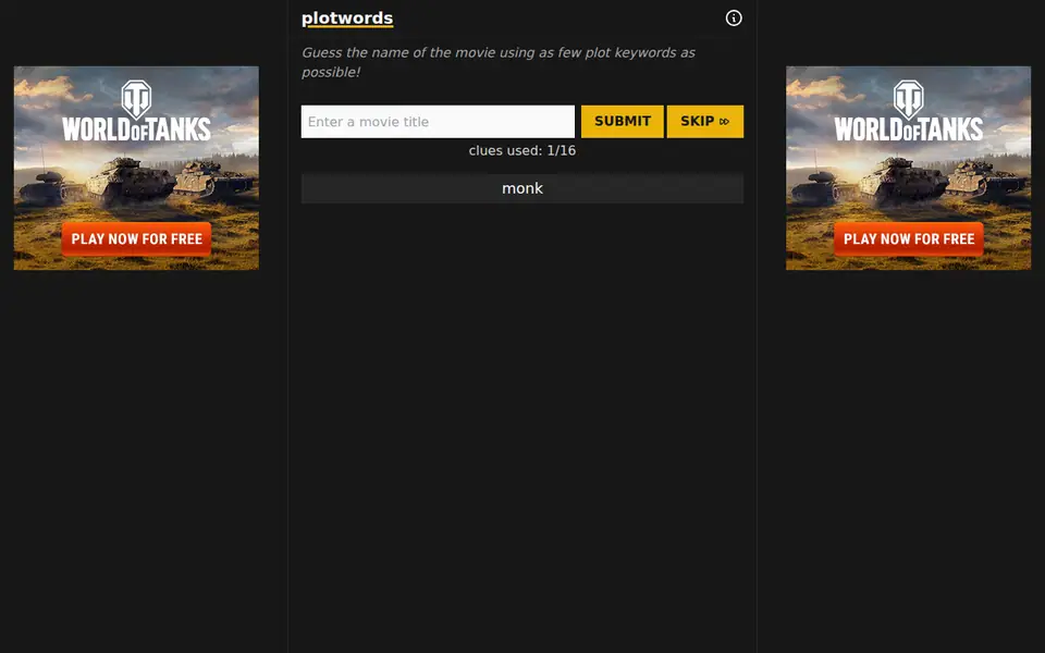 Screenshot of Plotwords