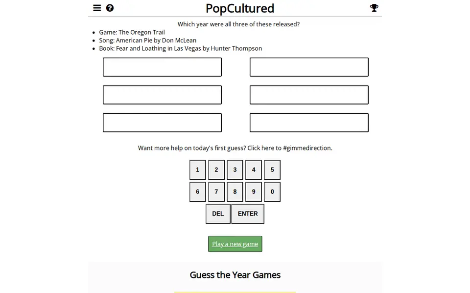 Screenshot of PopCultured