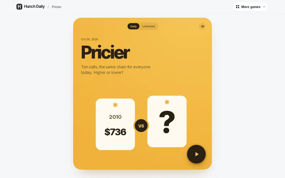 Screenshot of Pricier