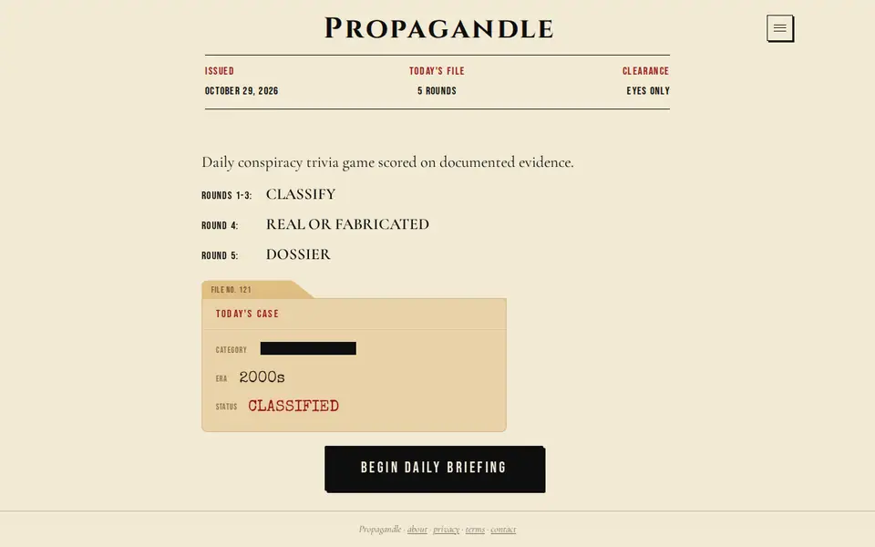 Screenshot of Propagandle