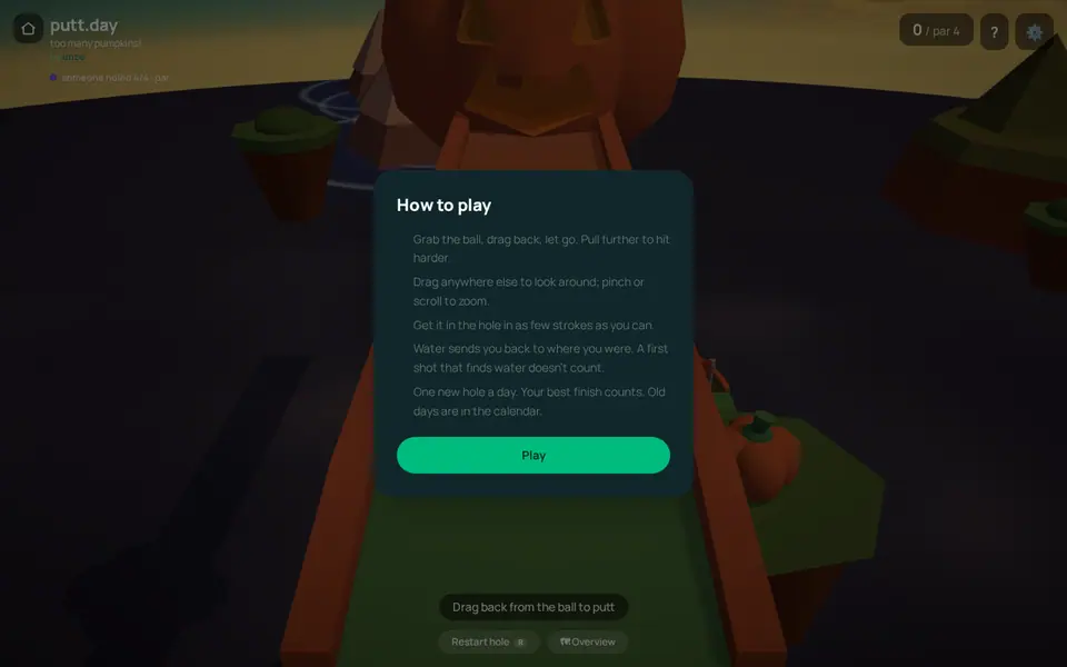 Screenshot of putt.day