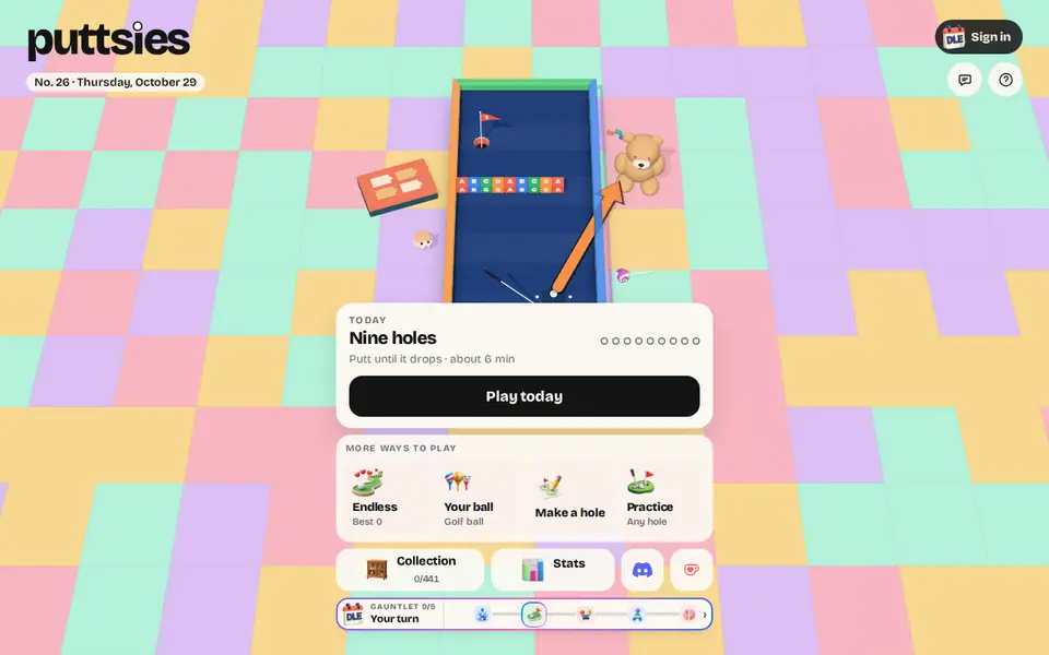 Screenshot of Puttsies