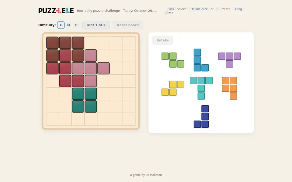 Screenshot of Puzzlele