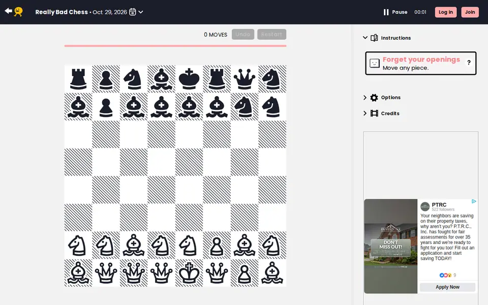 Screenshot of Puzzmo - Really Bad Chess