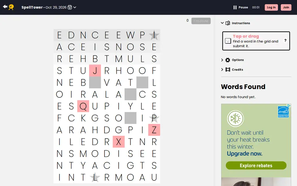 Screenshot of Puzzmo - Spelltower