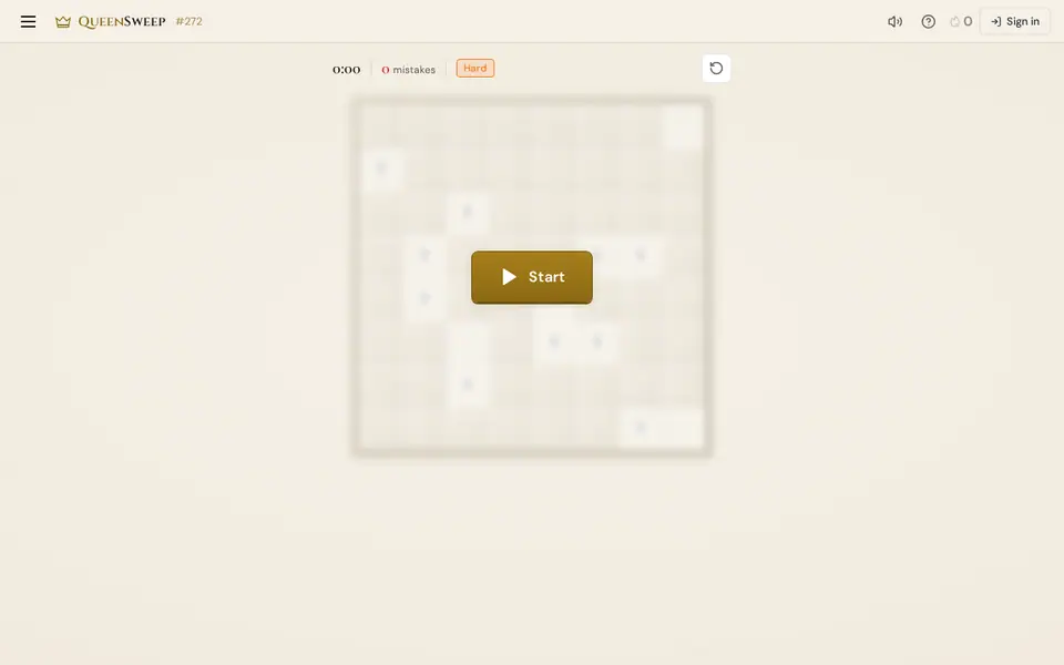 Screenshot of QueenSweep