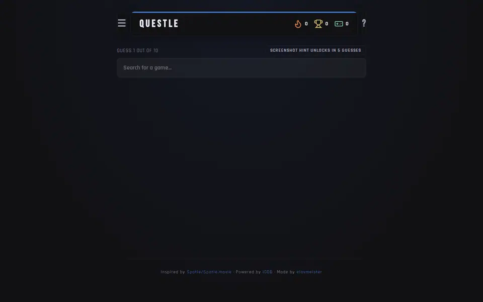 Screenshot of Questle