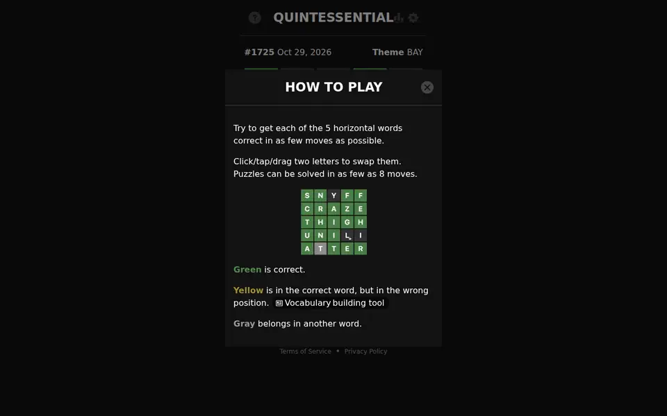 Screenshot of Quintessential