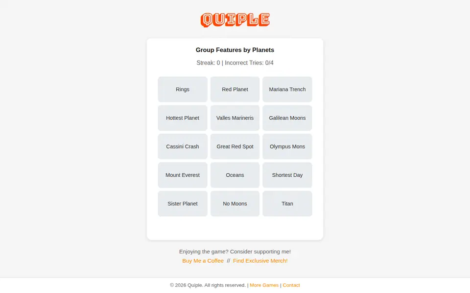 Screenshot of Quiple