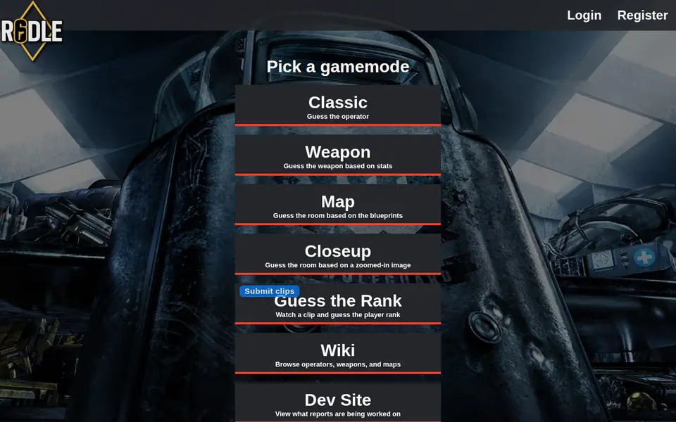 Screenshot of R6dle