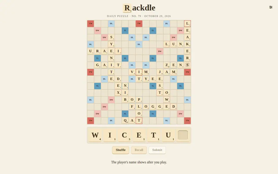 Screenshot of Rackdle