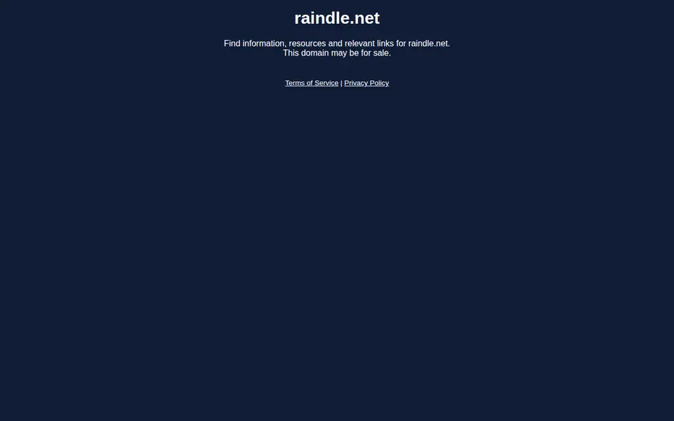 Screenshot of Raindle