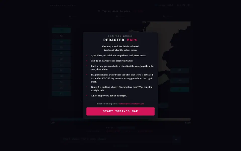 Screenshot of Redacted Maps