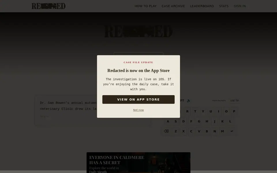 Screenshot of Redacted