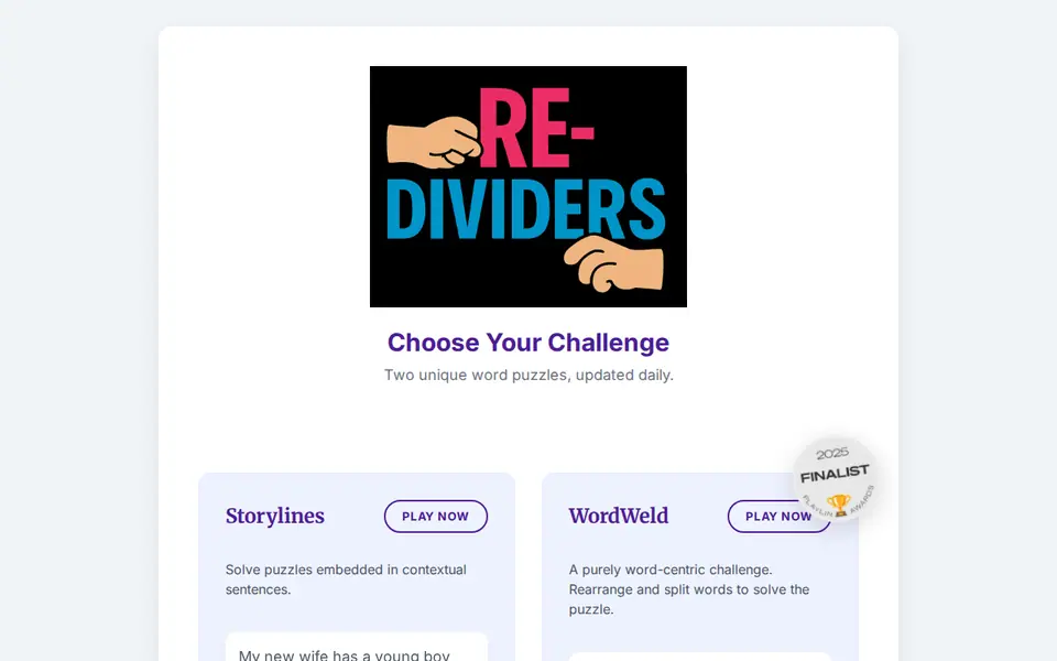 Screenshot of Redividers