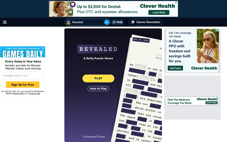 Screenshot of Revealed