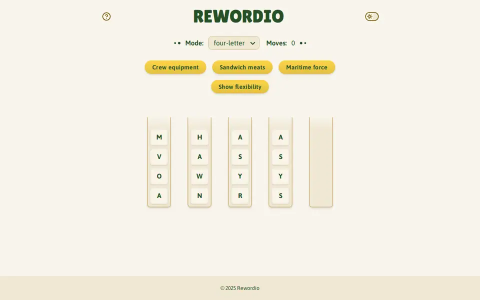 Screenshot of Rewordio