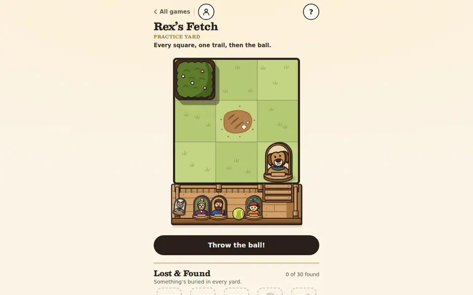 Screenshot of Rex's Fetch