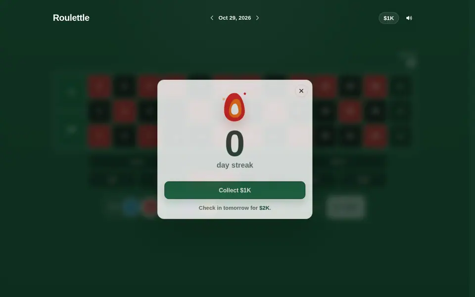 Screenshot of Roulettle