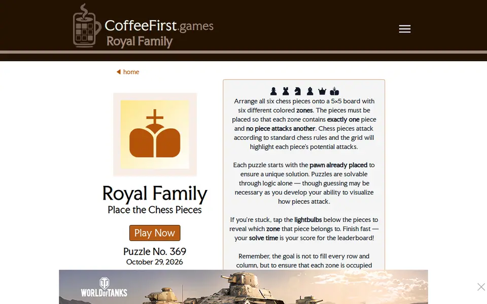 Screenshot of Royal Family