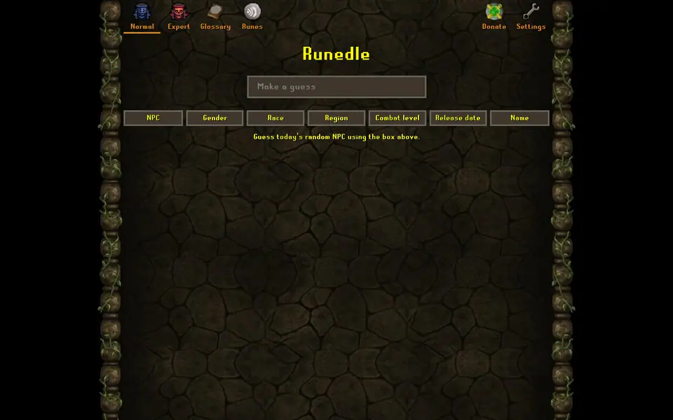 Screenshot of Runedle