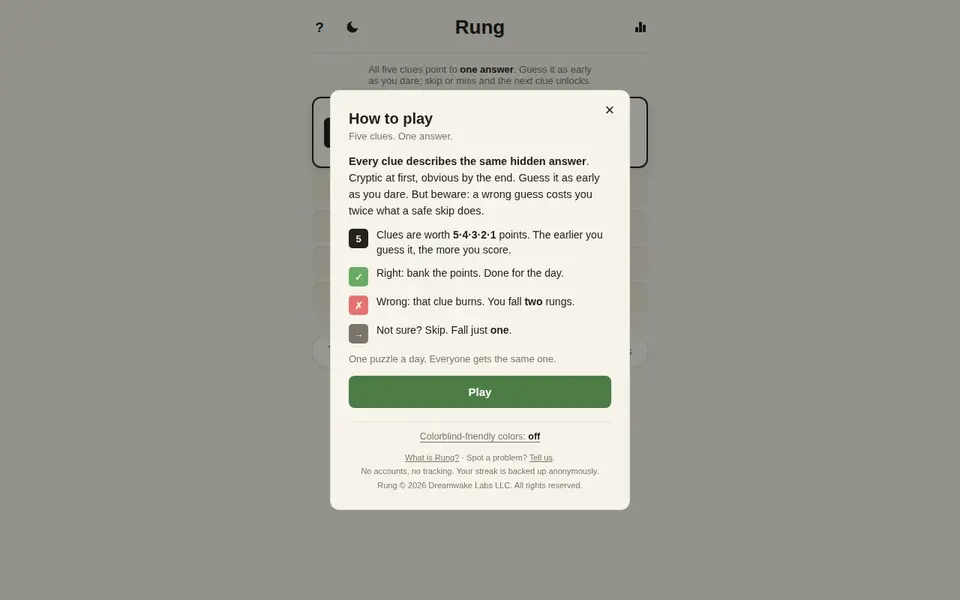 Screenshot of Rung