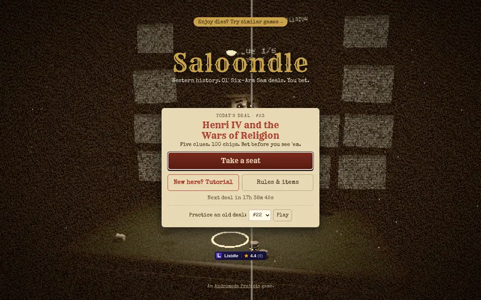 Screenshot of Saloondle