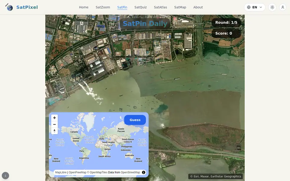 Screenshot of SatPin
