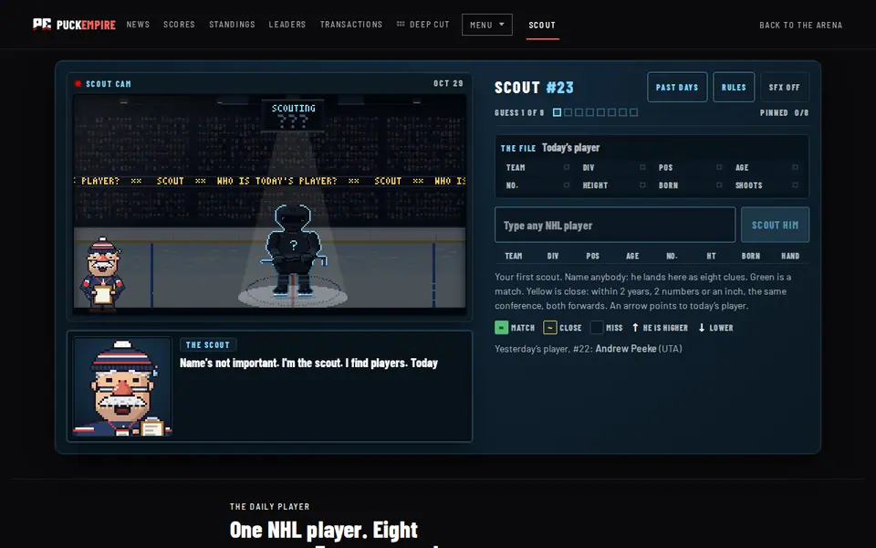 Screenshot of Scout