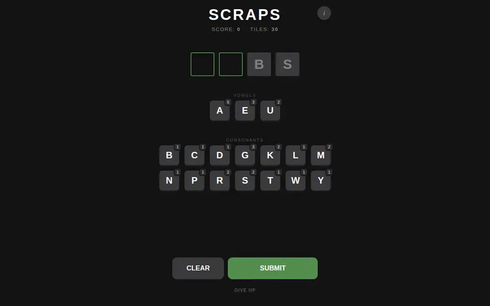 Screenshot of Scraps