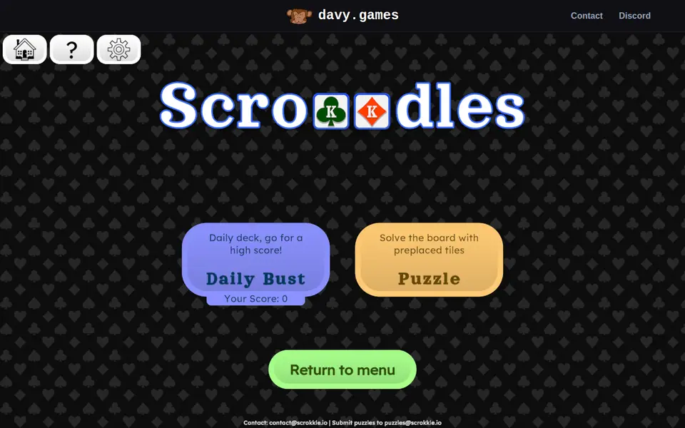 Screenshot of Scrokkdle