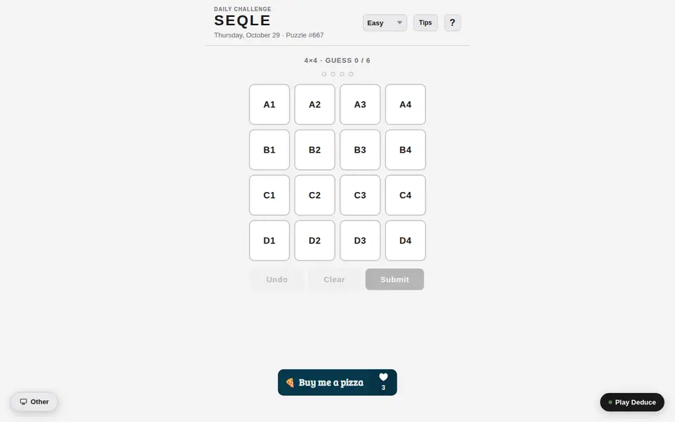 Screenshot of Seqle