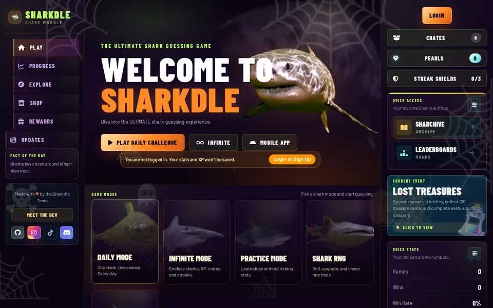 Screenshot of Sharkdle