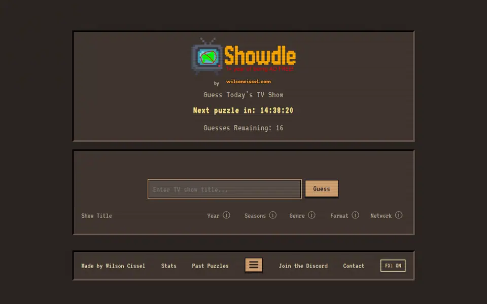Screenshot of Showdle