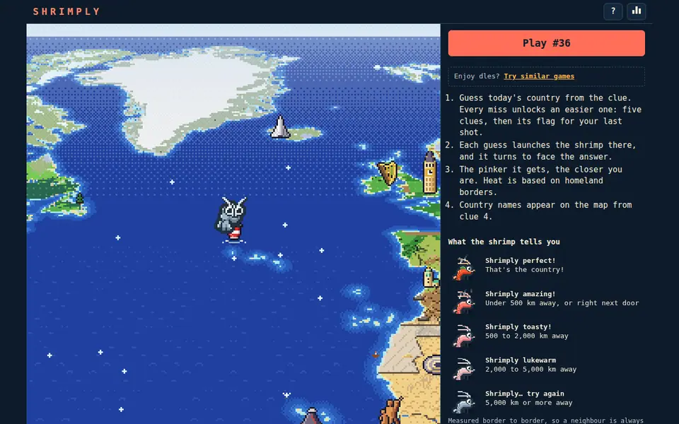 Screenshot of Shrimply