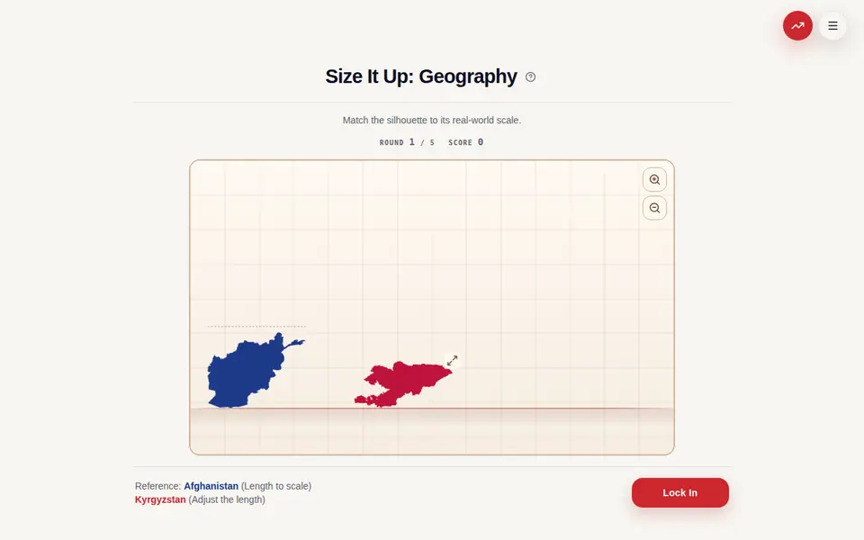Screenshot of Size It Up - Geography