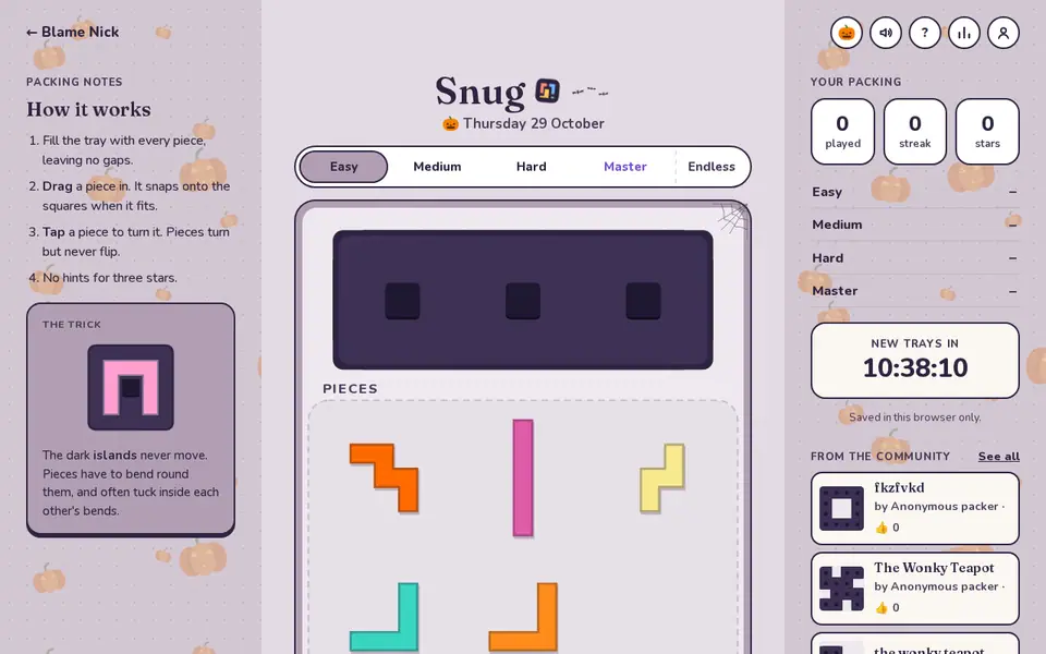 Screenshot of Snug
