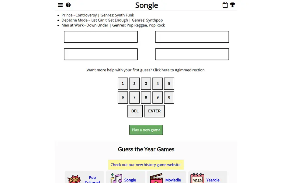 Screenshot of Songle