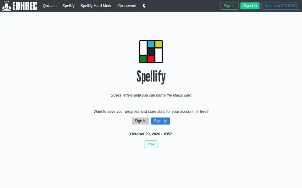 Screenshot of Spellify