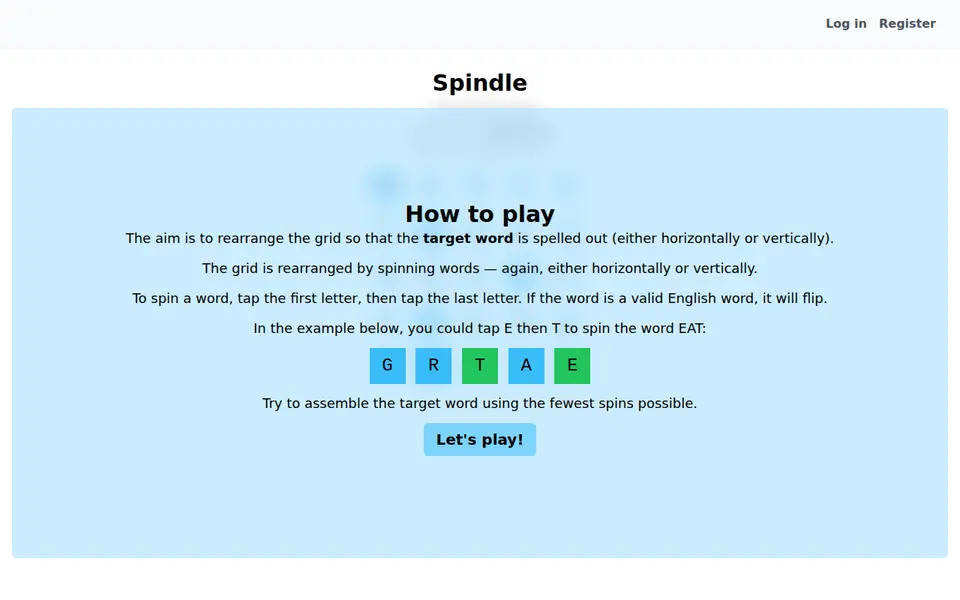 Screenshot of Spindle