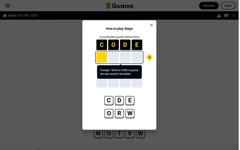 Screenshot of Sporcle - Steps