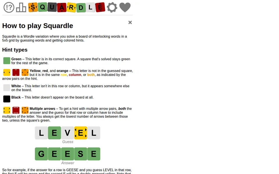 Screenshot of Squardle