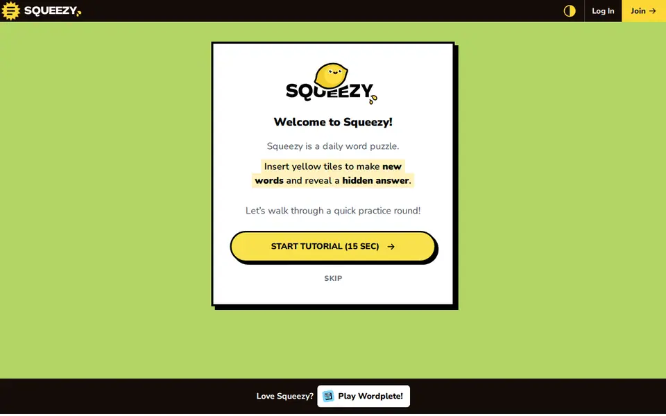 Screenshot of Squeezy