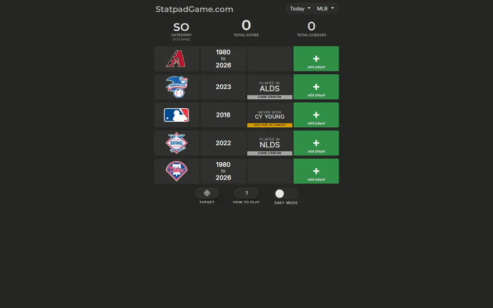 Screenshot of StatPad Game